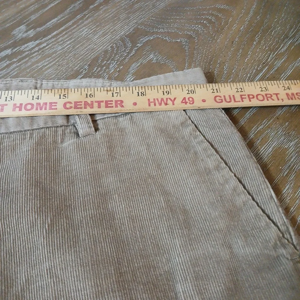 Dockers Men Corduroy Pants Sz 42x30 Brown Outdoor Flat Front Classic Fit
